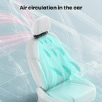 USB car cooling fan with headrest mount, bladeless 3-speed twin pack