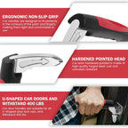 Car assist handle 2-pack with seatbelt cutter and window breaker, 181kg support
