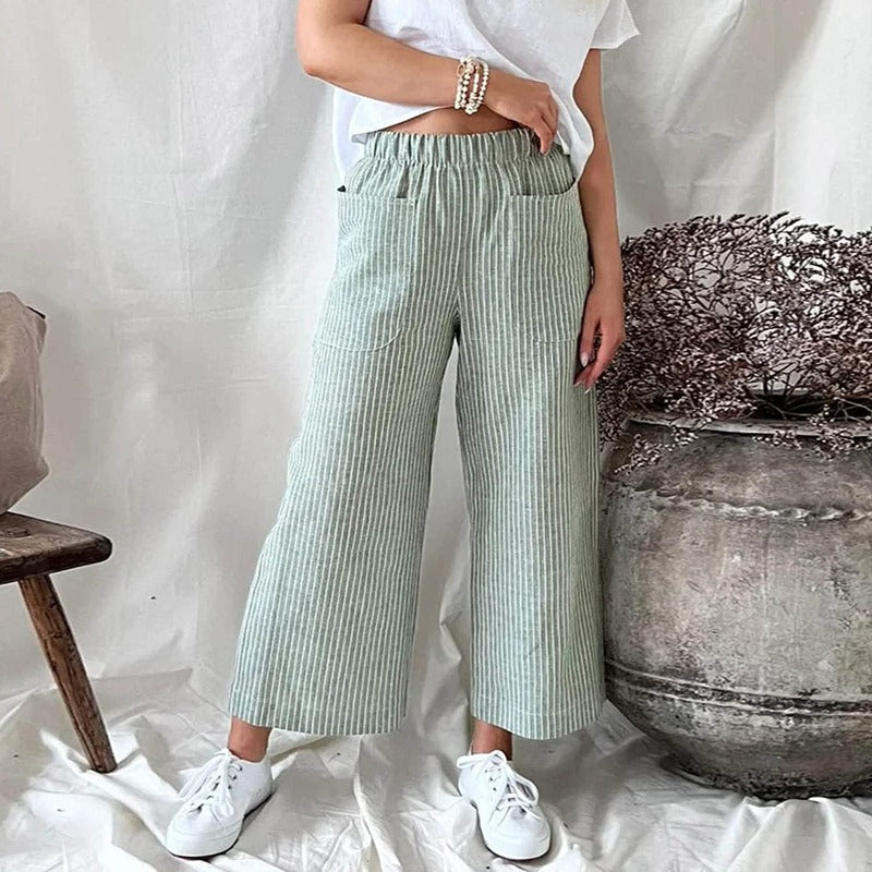 Women Linen Pants Regular Fit | Veda