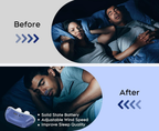 Portable sleep apnea device light green compact silent CPAP aid rechargeable