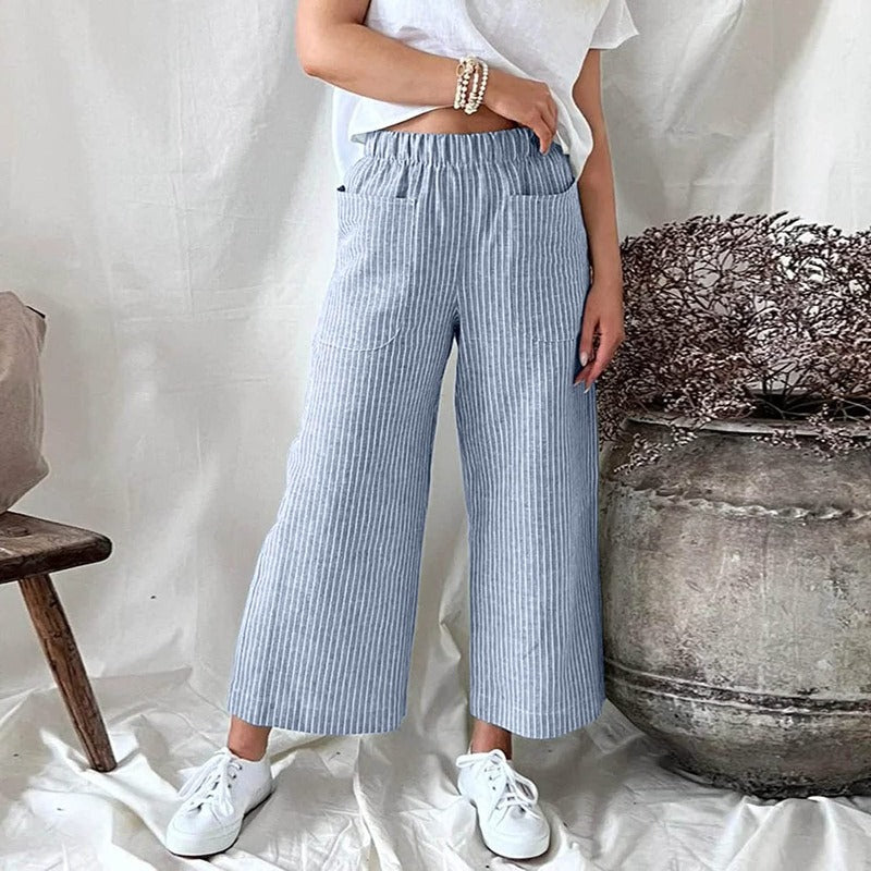 Women Linen Pants Regular Fit | Veda