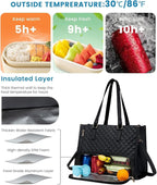 Insulated lunch and laptop bag 2-in-1 leakproof tote for work and travel