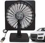 Car cooling fan 12V USB with 360° rotation, quiet brushless motor