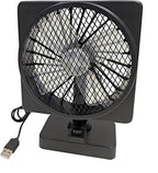 Car cooling fan 12V USB with 360° rotation, quiet brushless motor