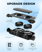USB car cooling fan with headrest mount, bladeless 3-speed twin pack