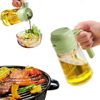 Olive oil sprayer bottle 2-in-1 spray and pour 470mL food-grade glass