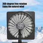 Car cooling fan 12V USB with 360° rotation, quiet brushless motor