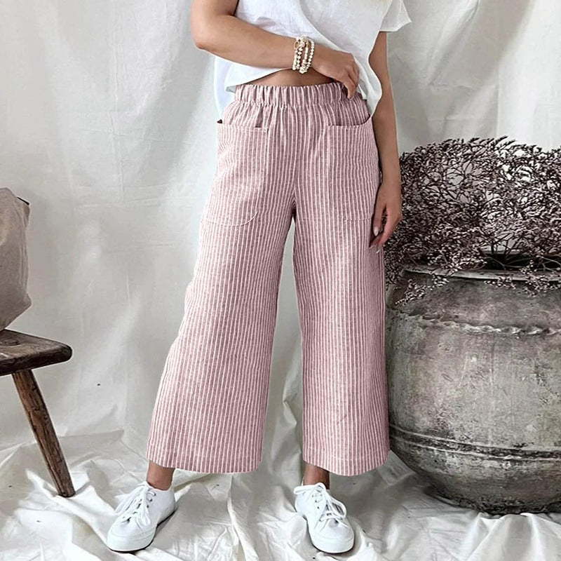 Women Linen Pants Regular Fit | Veda