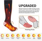 Unisex rechargeable heated socks 3 pairs, 8+ hours warmth, 3 temperature settings