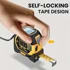 3-in-1 laser tape measure 60M range with digital display and cross laser