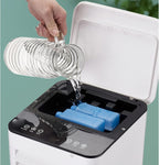 Portable air cooler 3-in-1 cooling humidifying purifying, no installation, with wheels
