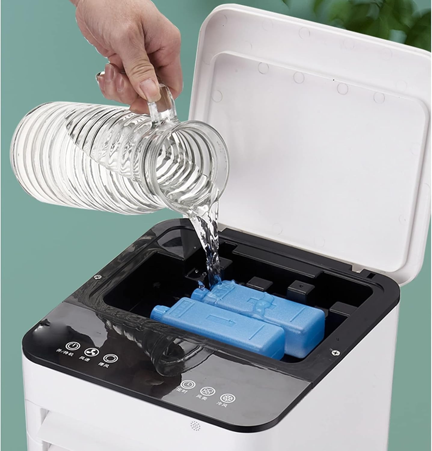 Portable air cooler 3-in-1 cooling humidifying purifying, no installation, with wheels