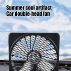 Car cooling fan 12V USB with 360° rotation, quiet brushless motor