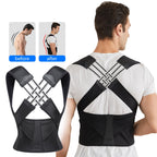 Posture corrector brace adjustable unisex back alignment support S to 2XL
