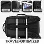 Waterproof 15" laptop backpack with 270° side opening and USB-C charging port