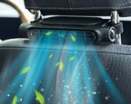 USB car cooling fan with headrest mount, bladeless 3-speed twin pack