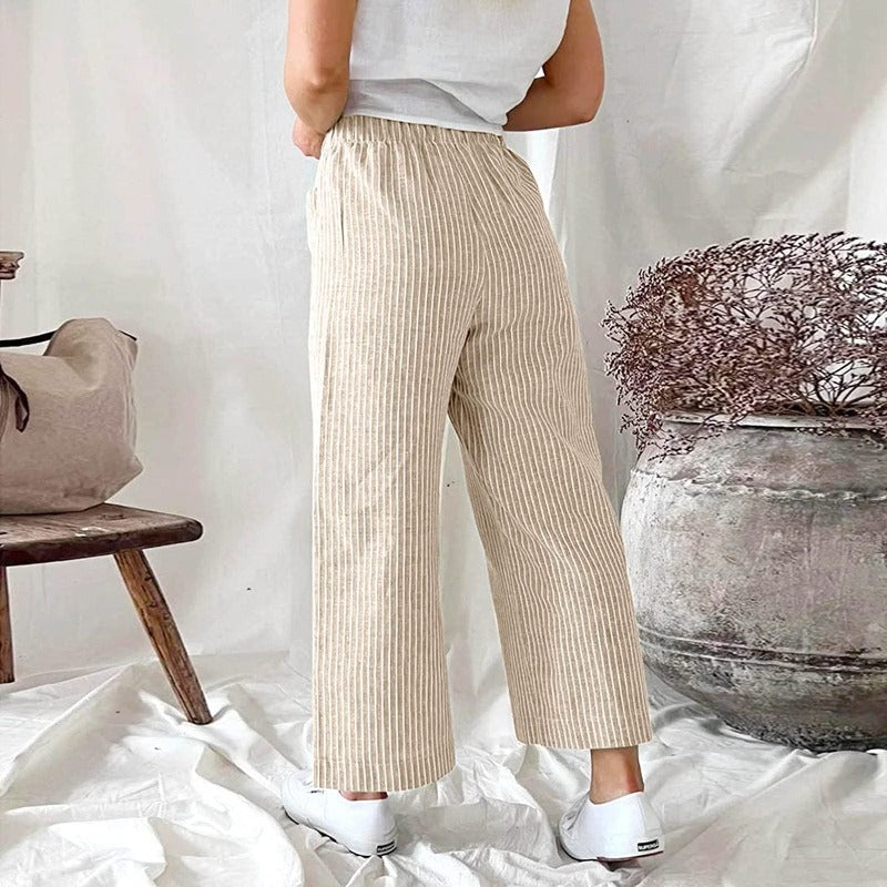 Women Linen Pants Regular Fit | Veda