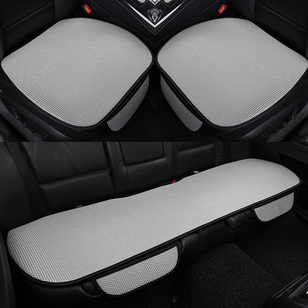 Car seat covers 3-piece set anti-slip massage effect ice silk breathable universal fit