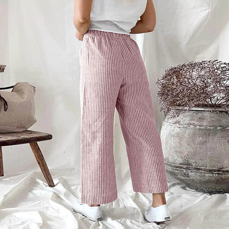 Women Linen Pants Regular Fit | Veda