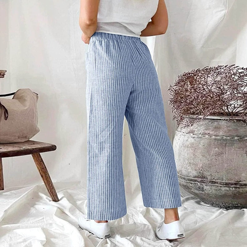 Women Linen Pants Regular Fit | Veda