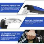 Car assist handle 2-pack with seatbelt cutter and window breaker, 181kg support