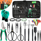 24 Piece Bonsai Tree Care Kit high carbon steel tools with carry bag