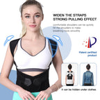 Posture corrector brace adjustable unisex back alignment support S to 2XL