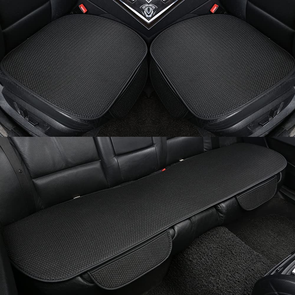 Car seat covers 3-piece set anti-slip massage effect ice silk breathable universal fit