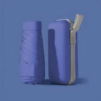 Compact travel umbrella with waterproof hard case, windproof 100cm canopy