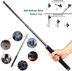 Self-defense walking stick with anti-slip grip and one-click mechanism, alloy urban safety