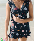 Women swimsuit with built-in bra, supportive one piece swimwear