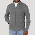 Men zip up spring casual jacket lightweight layering