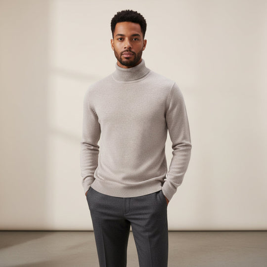Classic Turtleneck Sweater Men – Timeless Slim Knit