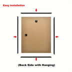 Black wall photo frames set of 2 for posters and artwork, vertical mounting