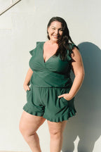 Women swimsuit with built-in bra, supportive one piece swimwear