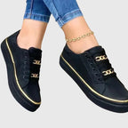 Women's velvet lace-up sneakers flat casual spring shoes