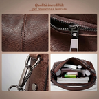 Women structured shoulder bag with magnetic flap closure and adjustable strap