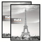 Black wall photo frames set of 2 for posters and artwork, vertical mounting