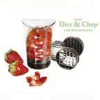 3-in-1 manual food chopper and vegetable slicer with carbon steel blades, compact BPA-free