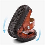 Orthopedic Sandals Unisex Crocodile Print Leather Casual Style