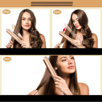 2-in-1 hair styler ceramic straightener and curling iron with auto-off