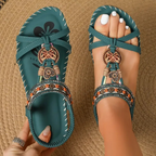 Women orthopedic sandals with stretch strap and cushioned slip-resistant sole