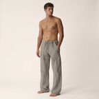 Men's linen trousers straight cut lightweight summer casual