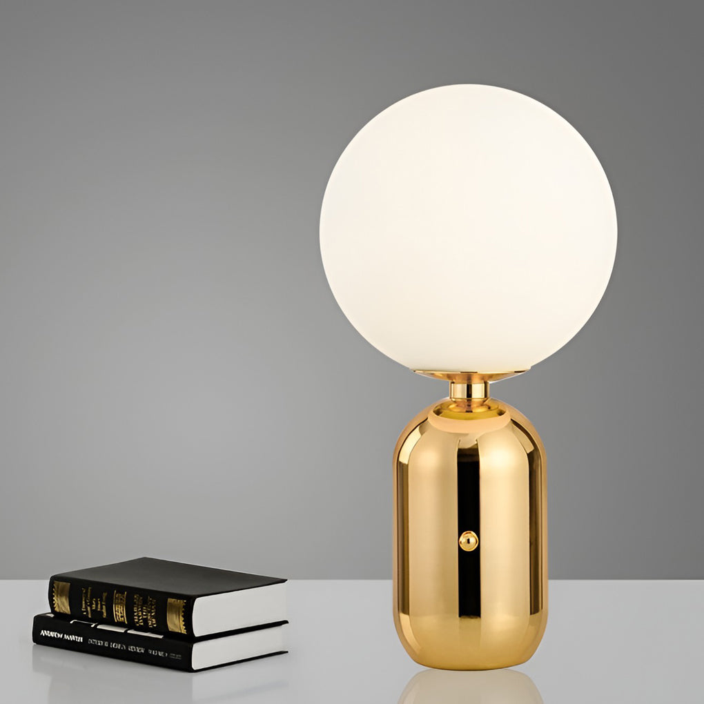Hand-blown glass table lamp Nordic style in gold and black finishes