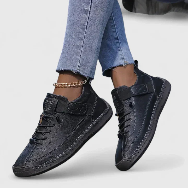 Women supportive comfort sneakers structured cushioned silhouette