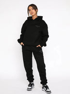 Women's oversized hoodie set with matching jogger pants, casual lounge wear