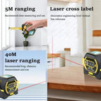 Laser tape measure 3-in-1 infrared rangefinder with LCD display, yellow and blue