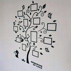 3D acrylic photo tree wall decor, self-adhesive family photo frame display