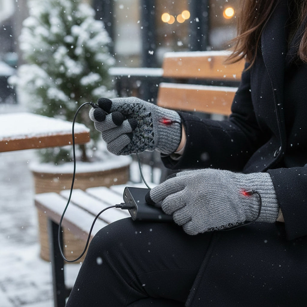 Heated Gloves - USB Rechargeable - Touchscreen & Non-Slip