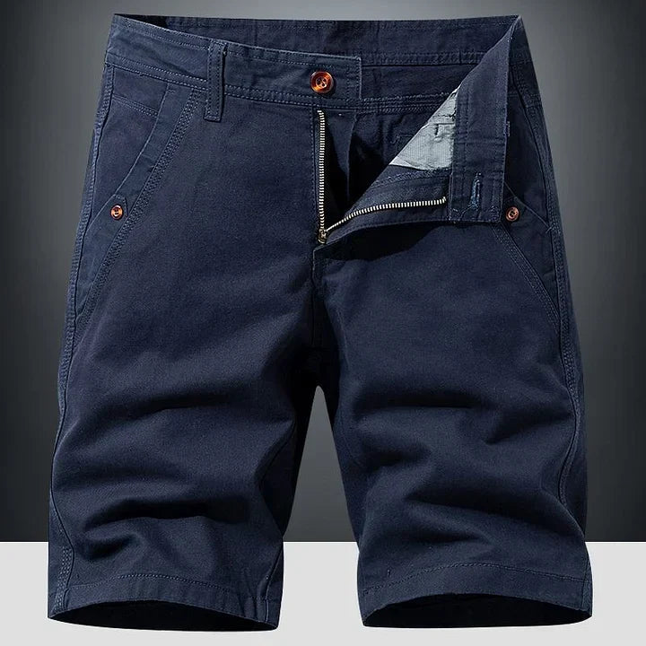 Men's chino shorts relaxed fit lightweight summer, available in gray, khaki, green, blue and black